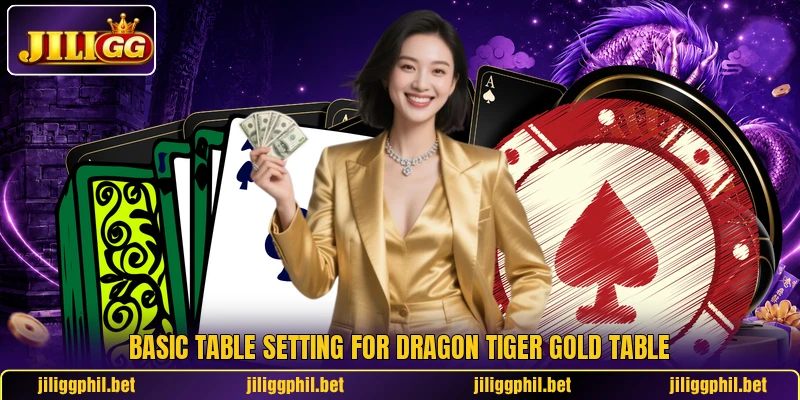 Basic table setting for Dragon Tiger Gold Table Basic table setting for Dragon Tiger Gold Table
