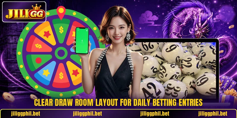 Clear draw room layout for daily betting entries Clear draw room layout for daily betting entries