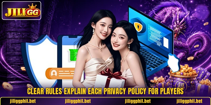 Clear rules explain each privacy policy for players Clear rules explain each privacy policy for players
