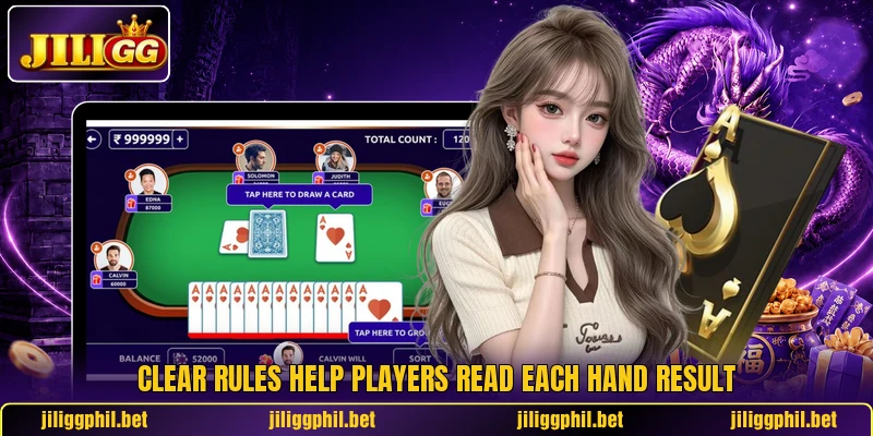 Clear rules help players read each hand result Clear rules help players read each hand result