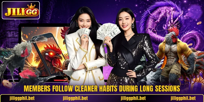 Members follow cleaner habits during long sessions Members follow cleaner habits during long sessions