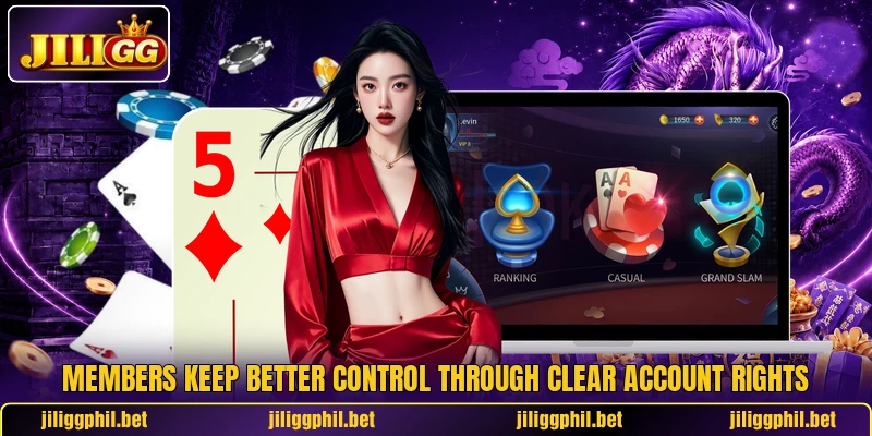 Members keep better control through clear account rights Members keep better control through clear account rights