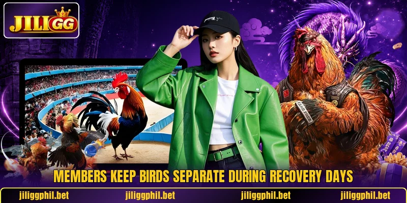 Members keep birds separate during recovery days Members keep birds separate during recovery days