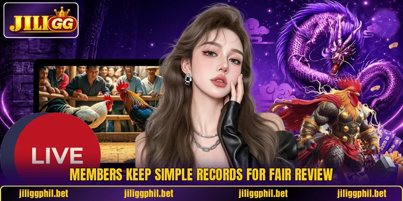 Members keep simple records for fair review Members keep simple records for fair review