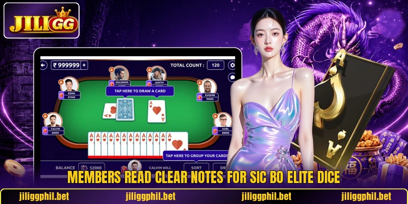 Members read clear notes for Sic Bo Elite Dice Members read clear notes for Sic Bo Elite Dice