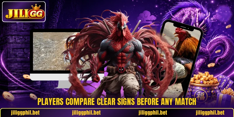 Players compare clear signs before any match Players compare clear signs before any match
