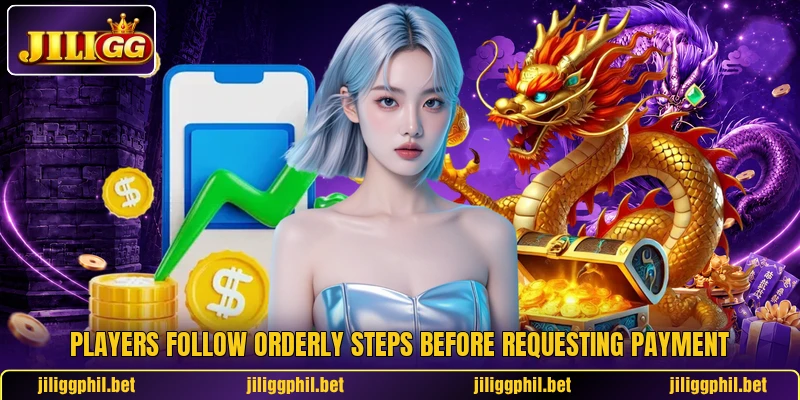 Players follow orderly steps before requesting payment Players follow orderly steps before requesting payment