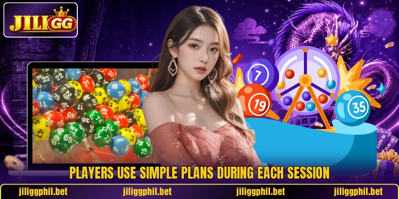 Players use simple plans during each session Players use simple plans during each session