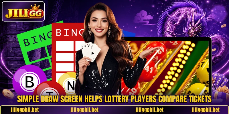 Simple draw screen helps lottery players compare tickets Simple draw screen helps lottery players compare tickets
