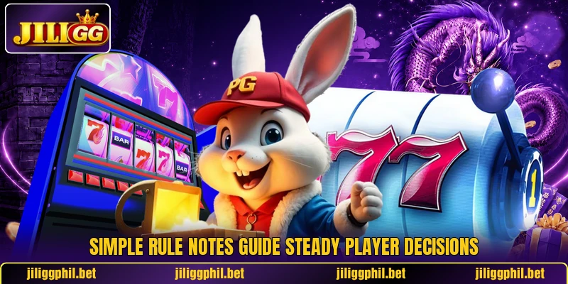 Simple rule notes guide steady player decisions Simple rule notes guide steady player decisions
