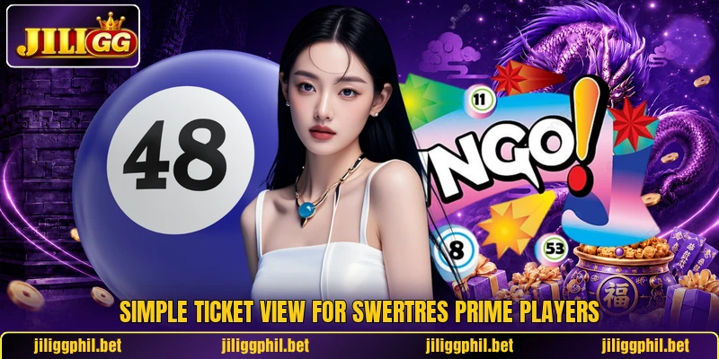 Simple ticket view for Swertres Prime players Simple ticket view for Swertres Prime players