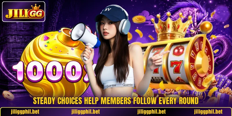 Steady choices help members follow every round Steady choices help members follow every round