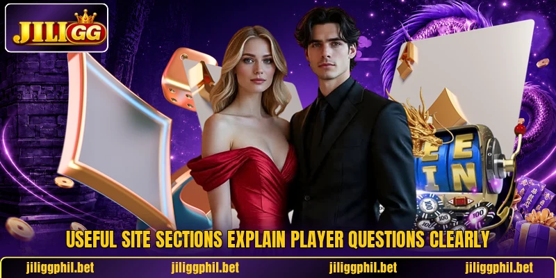 Useful site sections explain player questions clearly Useful site sections explain player questions clearly